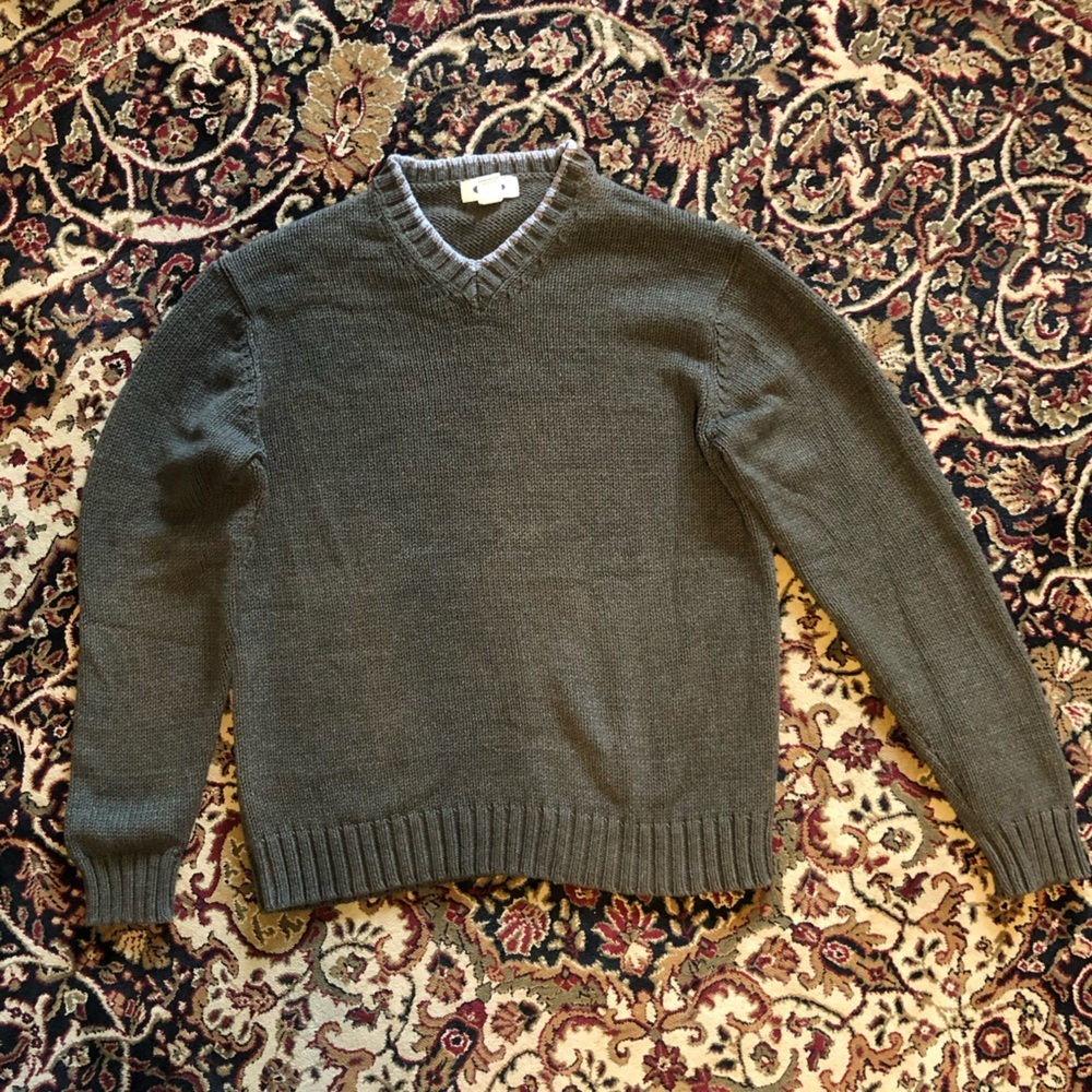 Vintage Old Navy, medium dark green V-neck Knit Sweater